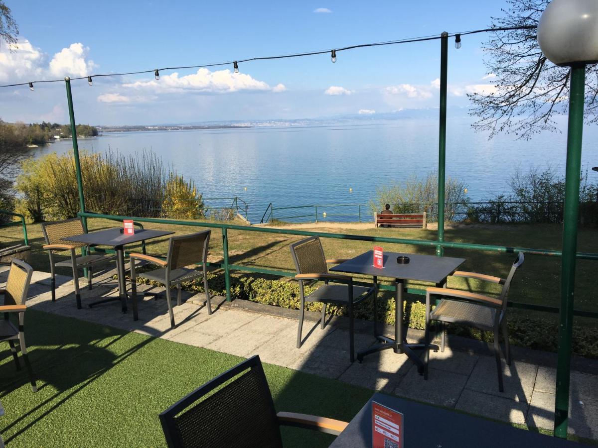 Hotel Restaurant De La Plage Gland Exterior foto