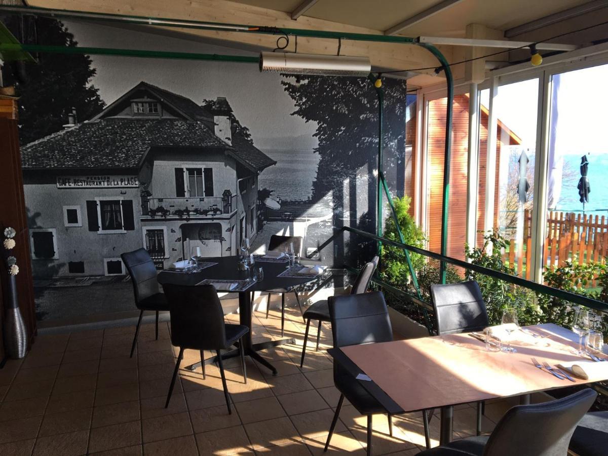 Hotel Restaurant De La Plage Gland Exterior foto