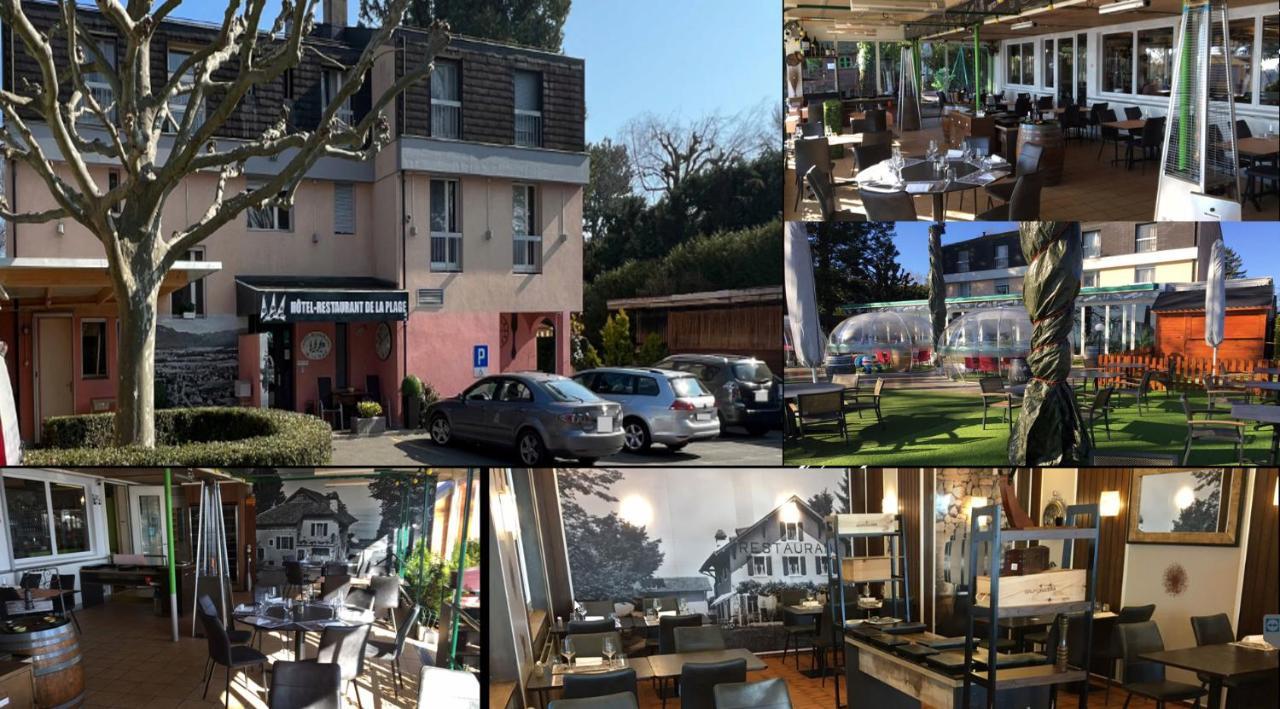 Hotel Restaurant De La Plage Gland Exterior foto