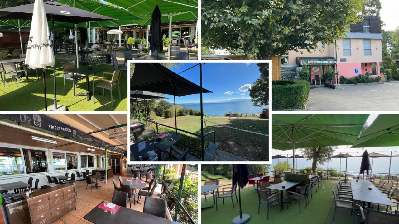 Hotel Restaurant De La Plage Gland Exterior foto